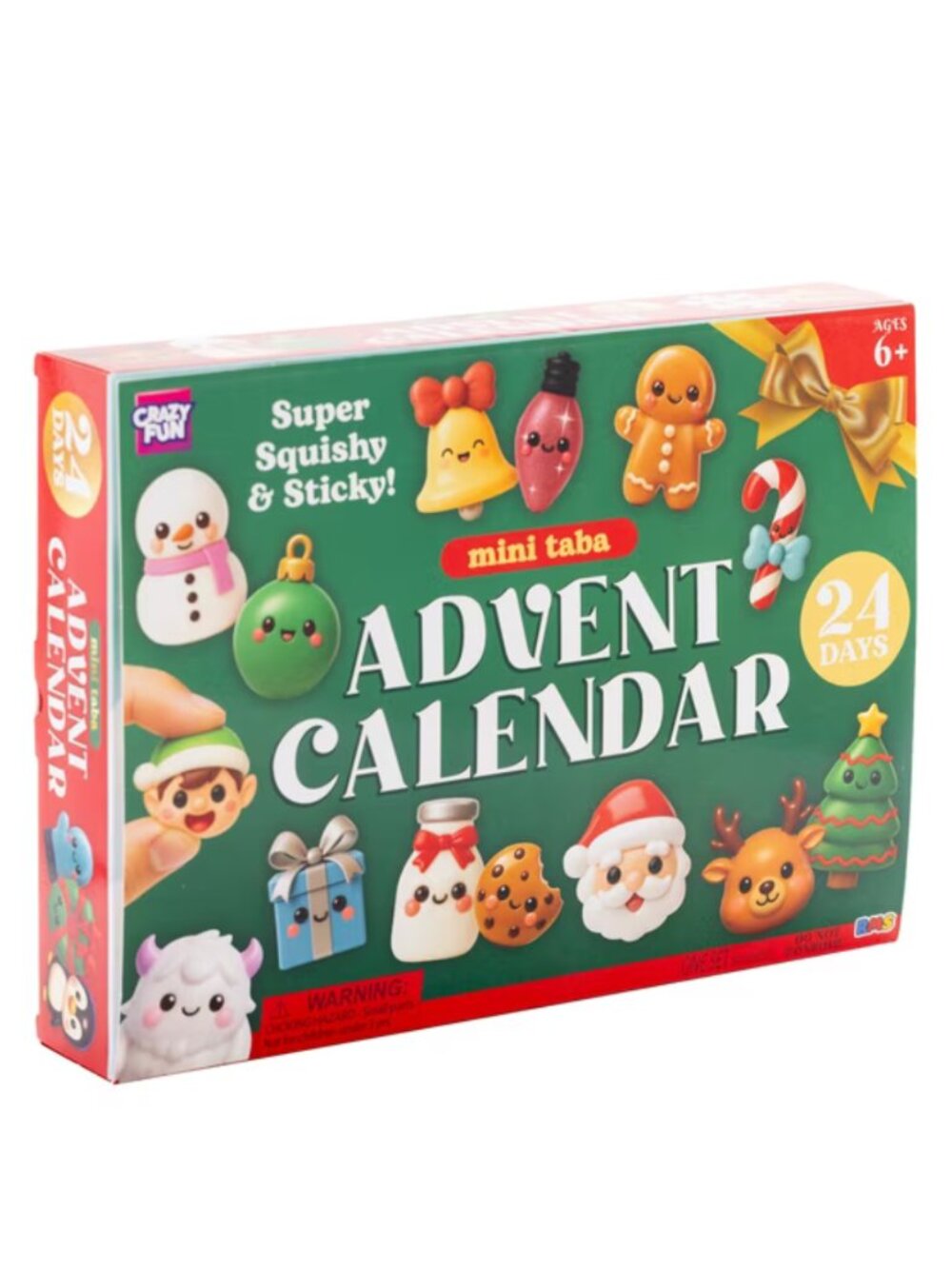 Taba Advent Calendar With Soft, 24 Piece Squeezable Surprises, by RMS Sealed
